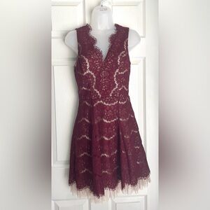Trixxi Clothing Company Dress Maroon